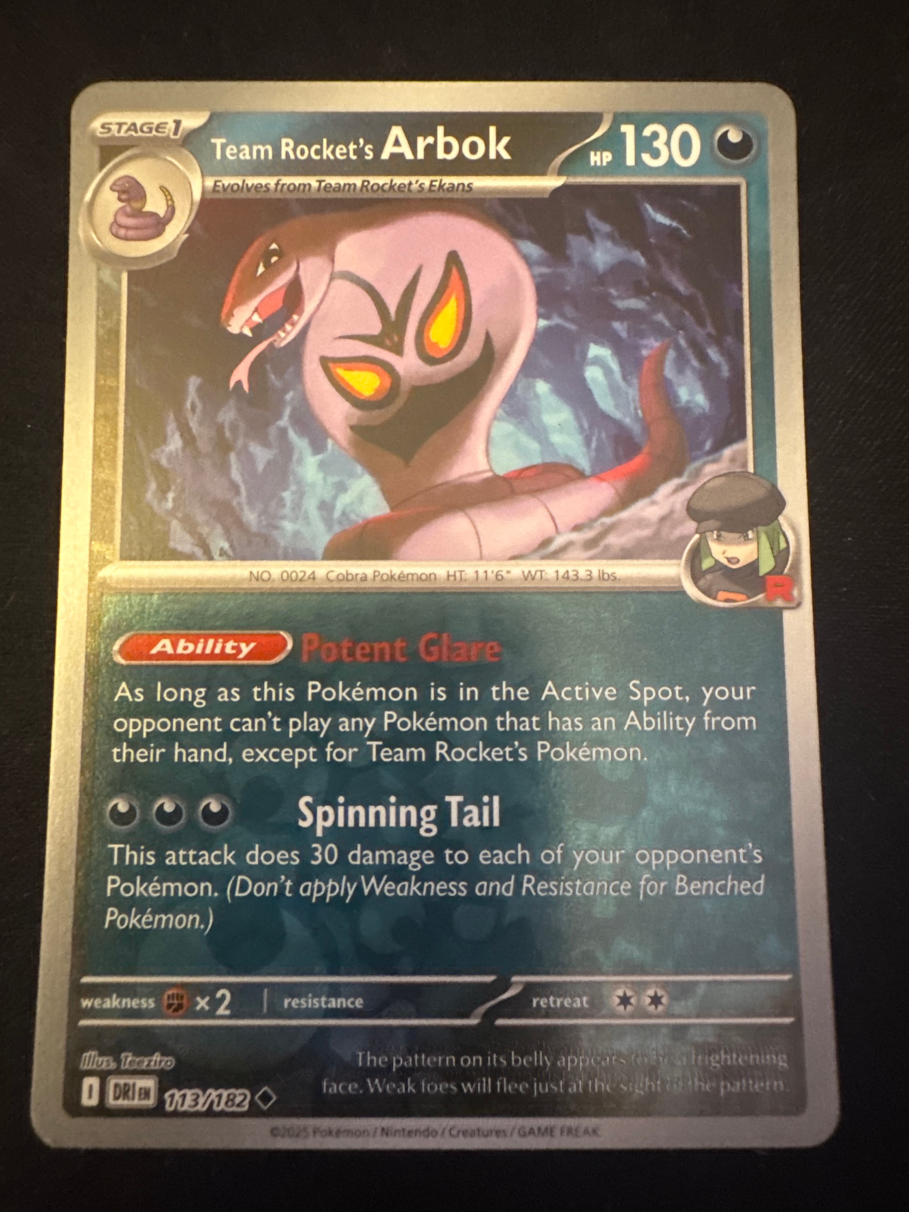 Team Rocket's Arbok from Destined Rivals