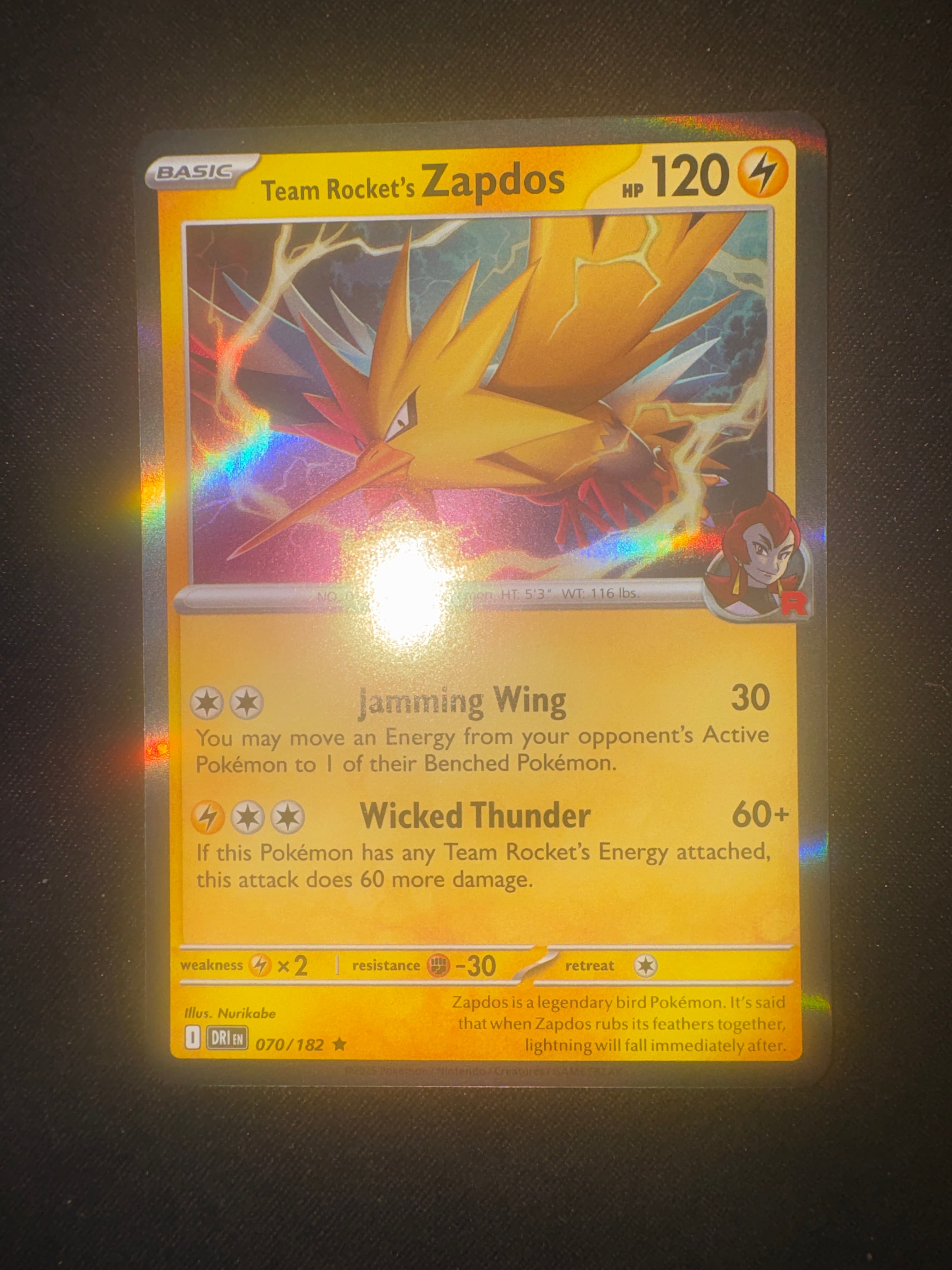 Team Rocket's Zapdos from Destined Rivals