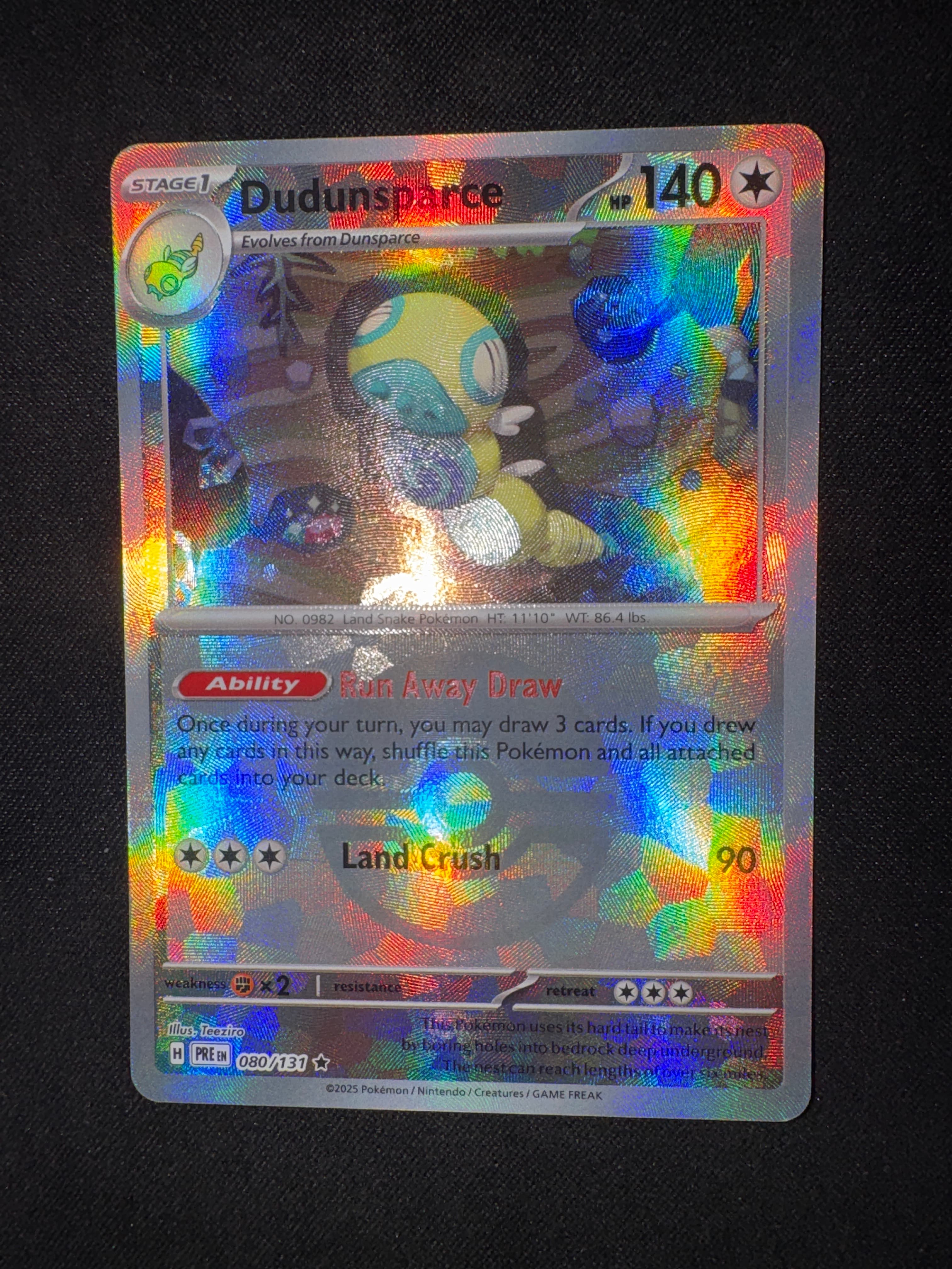 Dudunsparce from Prismatic Evolutions